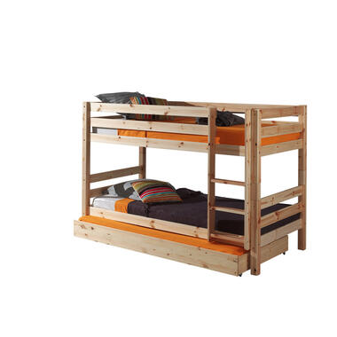 Vipack stapelbed Pino met onderbed - grenenhout - 140x103x208 cm - Leen Bakker