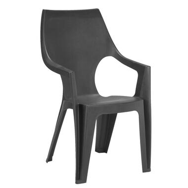 Keter - Stapelstoel Dante hoge rug - donkergrijs - 89x57x57 cm - Leen Bakker