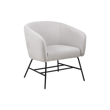 Fauteuil Belfast - fluweel - lichtgrijs - Leen Bakker