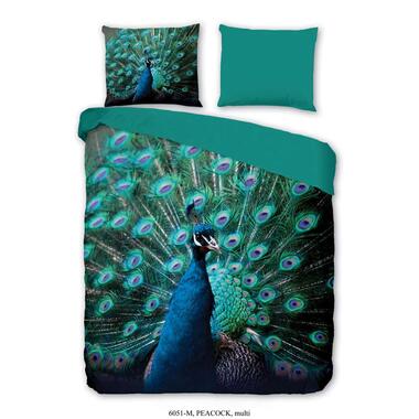 Pure dekbedovertrek Mighty Peacock - multikleur - 240x200/220 cm - Leen Bakker