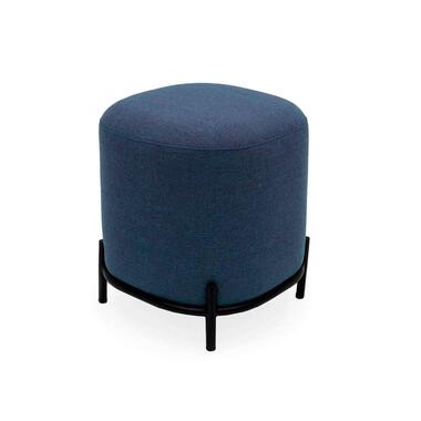 Tenzo poef Harry - blauw - 46x42x42 cm - Leen Bakker