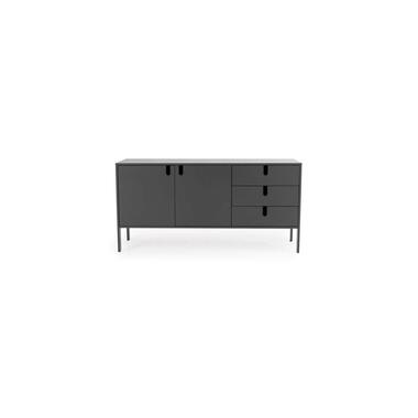 Tenzo dressoir Uno - grijs - 86x171x46 cm - Leen Bakker