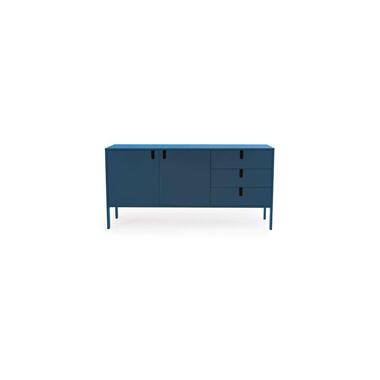 Tenzo dressoir Uno - petrol - 86x171x46 cm - Leen Bakker