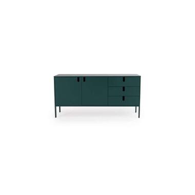 Tenzo dressoir Uno - groen - 86x171x46 cm - Leen Bakker