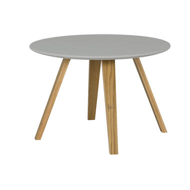 Tenzo bijzettafel Lola - grijs/eiken 40x60x60 cm - Leen Bakker