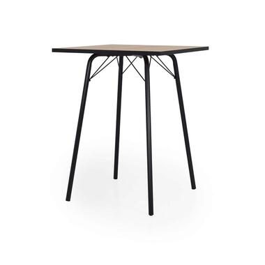 Tenzo bartafel Flow - eiken/zwart - 105x80x80 cm - Leen Bakker
