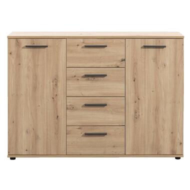 Kast Praag - eikenkleur - 85x120x35 cm - Leen Bakker