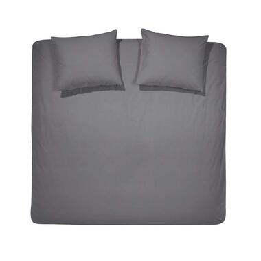 Cinderella dekbedovertrek Uni flanel- antraciet - 240x200/220 cm - Leen Bakker
