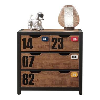 Vipack commode Alex - bruin - 86x42x83 cm - Leen Bakker