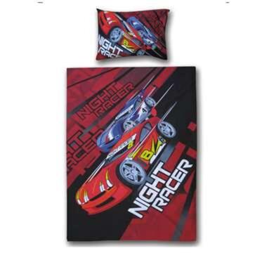 Vipack dekbedovertrek Night Racer - rood - 140x200/220 cm - Leen Bakker