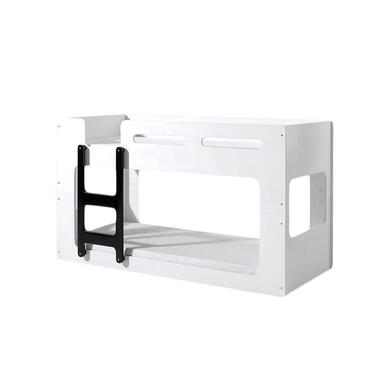 Vipack stapelbed Luca - wit/zwart - 210x90,4x106,8 cm - Leen Bakker