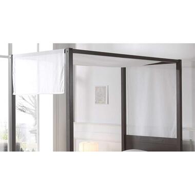 Vipack canvas Pino hemelbed - wit - 205x85x195 cm - Leen Bakker