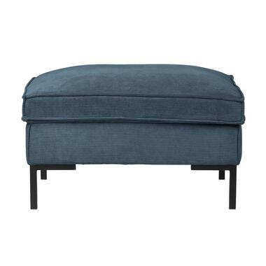 WOOOD hocker Arwin - staalblauw - 51x80x60 cm - Leen Bakker