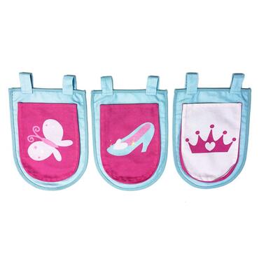 Vipack 3 zakjes Princess - roze - 51,5x30x3 cm - Leen Bakker