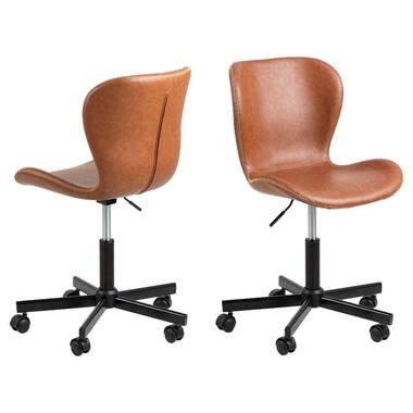 Bureaustoel Helgum - cognac - Leen Bakker