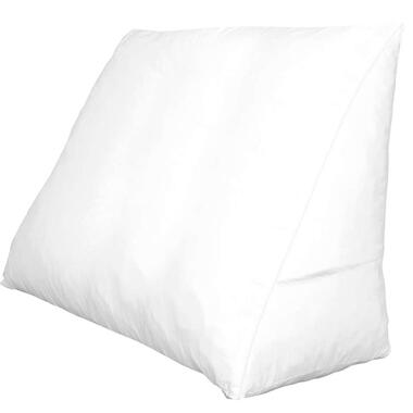 Polydaun sloop voor bedzitkussen - wit - 65x30 cm - Leen Bakker