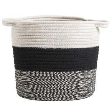 Mand Leuven - zwart/wit/grijs - 27xØ27 cm - Leen Bakker