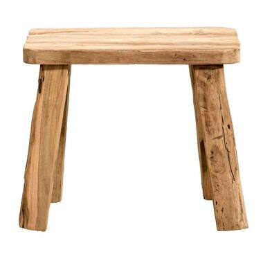 Kruk Quincy - teak - 36x40x30 cm - Leen Bakker