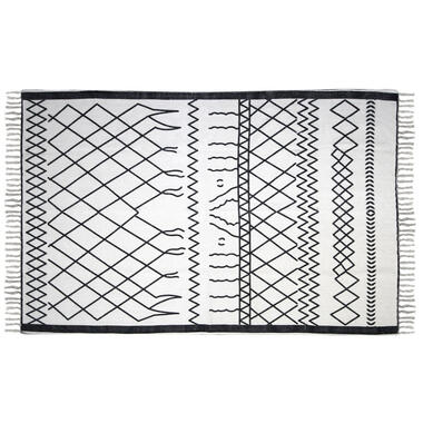 HSM Collection vloerkleed Borris - zwart/wit - 230x160 cm - Leen Bakker