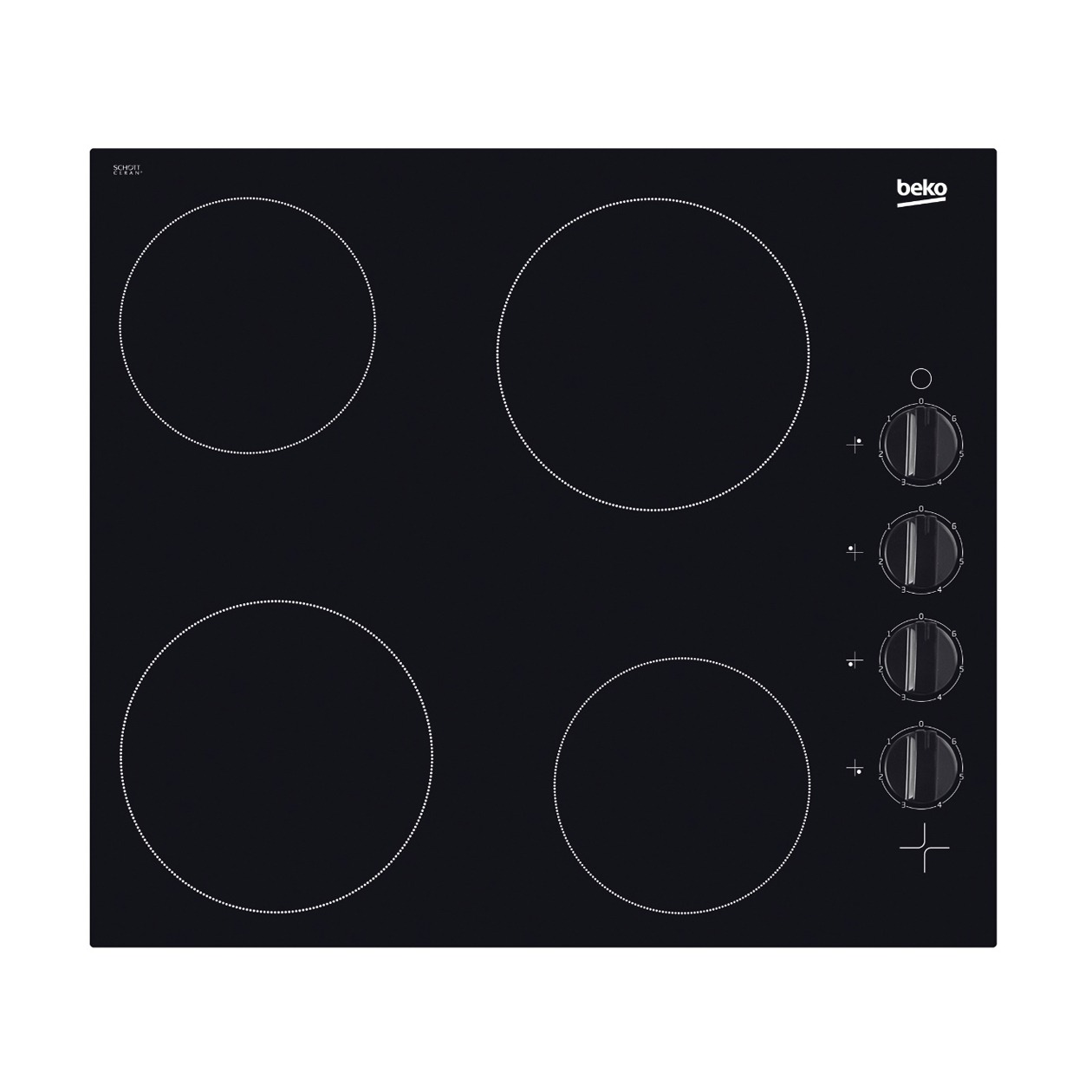Beko HIC 64100 Keramische inbouwkookplaat Zwart