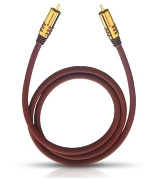 Oehlbach Subwoofer-cinchkabel 3,0 m mono Subwoofer kabel Rood