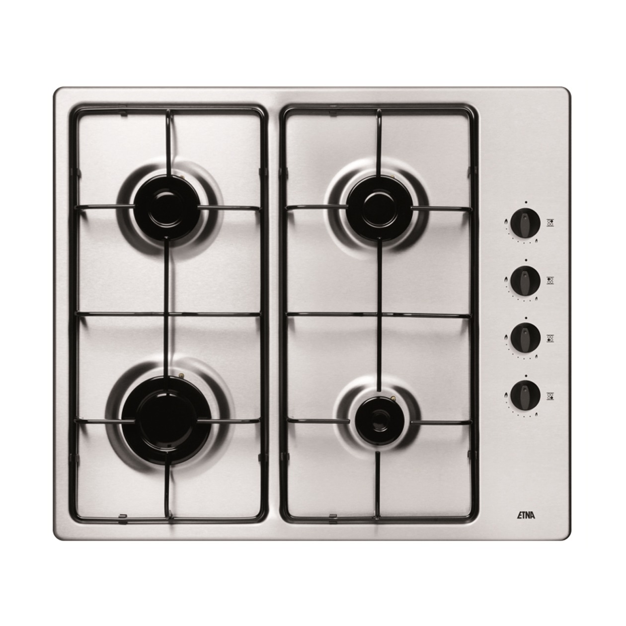 Etna T106VRVSF Gas inbouwkookplaat Grijs