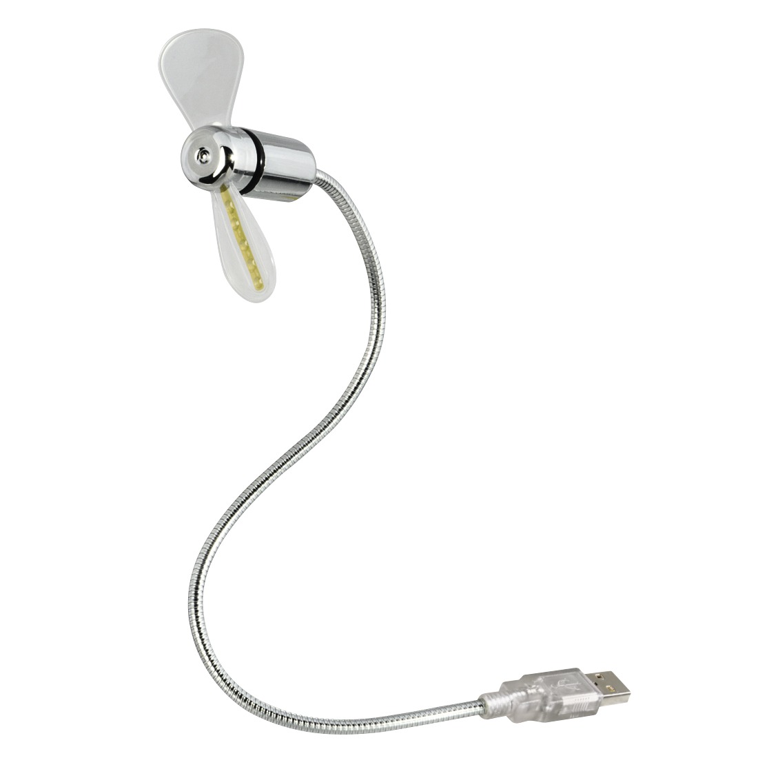 Hama USB-ventilator met tijdweergave Desktop accessoire Grijs