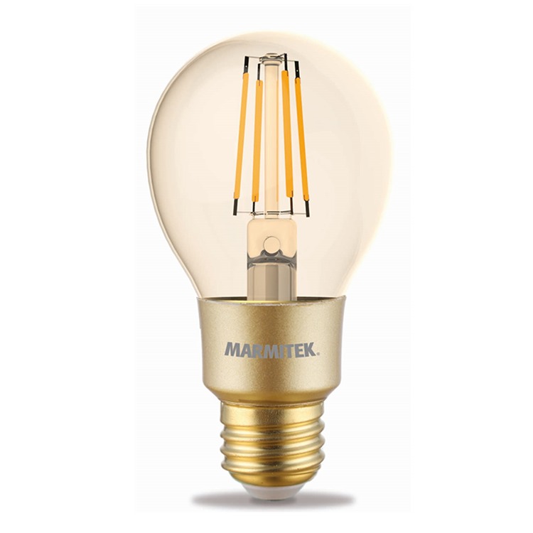 Marmitek GLOW MI - Smart Wi-Fi LED filament bulb M - E27 | 650 lumen | 6 W = 40 W Smartverlichting Transparant