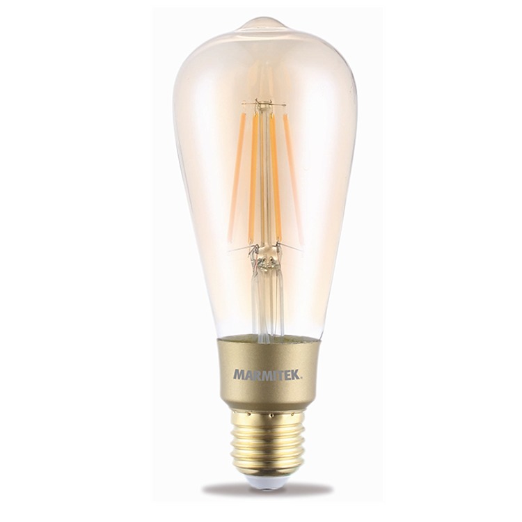 Marmitek GLOW XLI - Smart Wi-Fi LED filament bulb XL - E27 | 650 lumen | 6 W = 40 W Smartverlichting Transparant