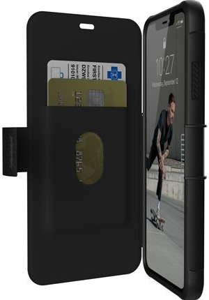 UAG Rugged Case for iPhone XS Max [6.5-inch screen] - Metropolis Black - Flip cover voor mobiele telefoon - zwart - voor Apple iPhone XS Max