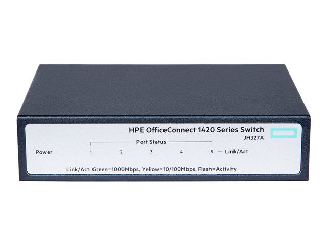 HPE OfficeConnect 1420 5g - Switch - onbeheerd - 5 x 10/100/1000 - desktop