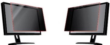 Privacyfilter voor breedbeeldscherm voor desktop 19,5" - Privacy-filter voor scherm - 19,5" breed - zwart