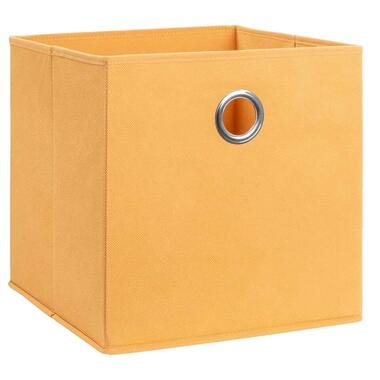 Opbergbox Parijs - oker - 31x31x31 cm - Leen Bakker