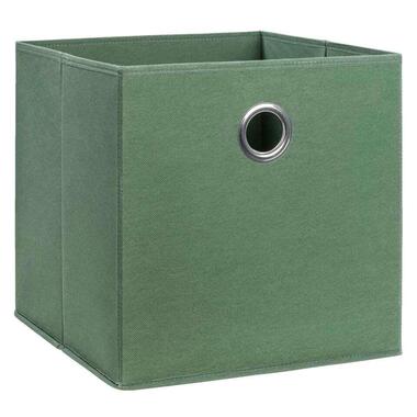 Opbergbox Parijs - olijfgroen - 31x31x31 cm - Leen Bakker