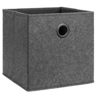 Opbergbox Lille - antraciet - 31x31x31 cm - Leen Bakker
