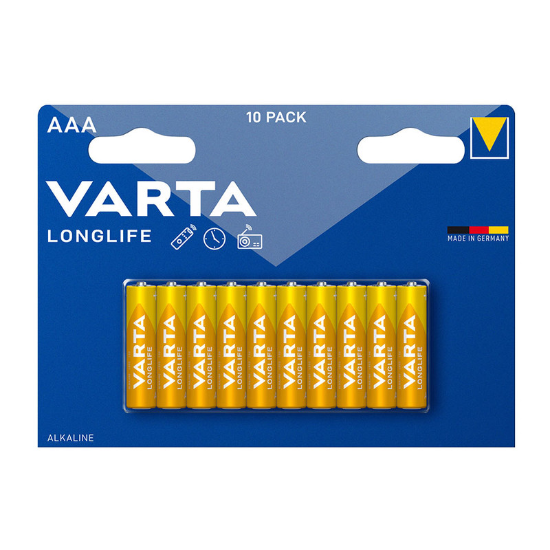 Varta batterijen longlife - AAA - set van 10