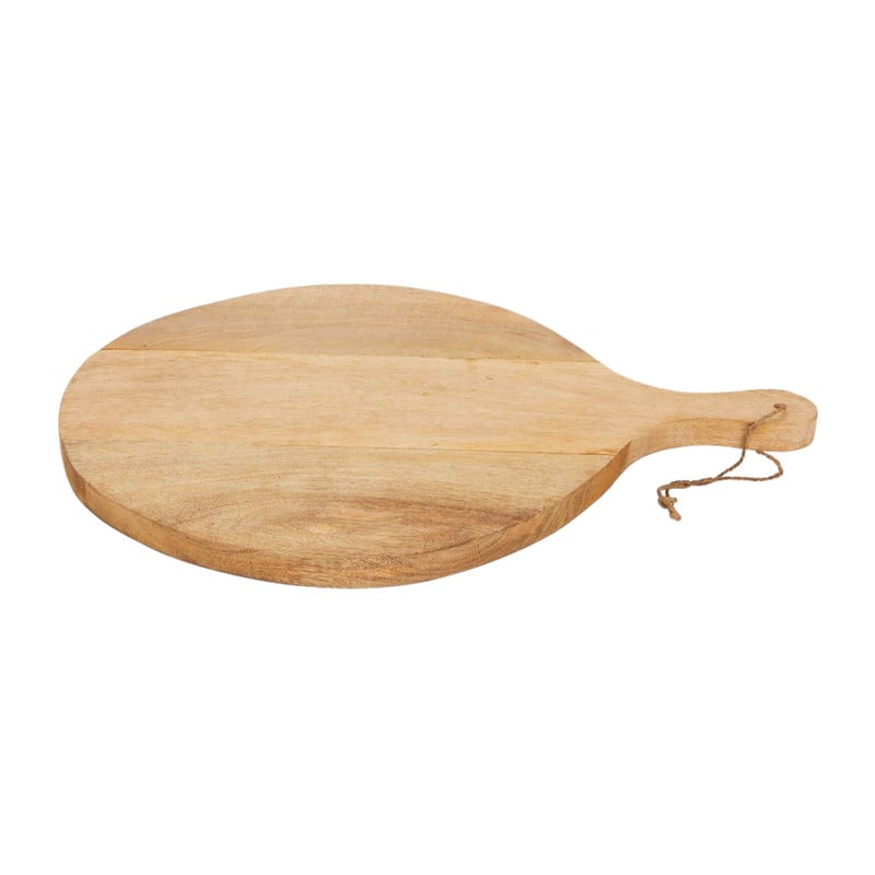 Borrelplank van mangohout - rond - 50x40 cm