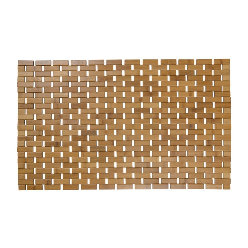 Badmat bamboe - 50x80 cm - met anti-slip strips
