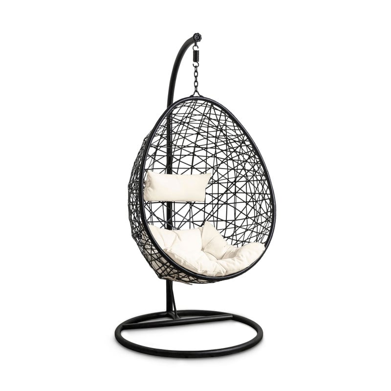 Hangstoel swing met standaard - zwart - ø104x200 cm