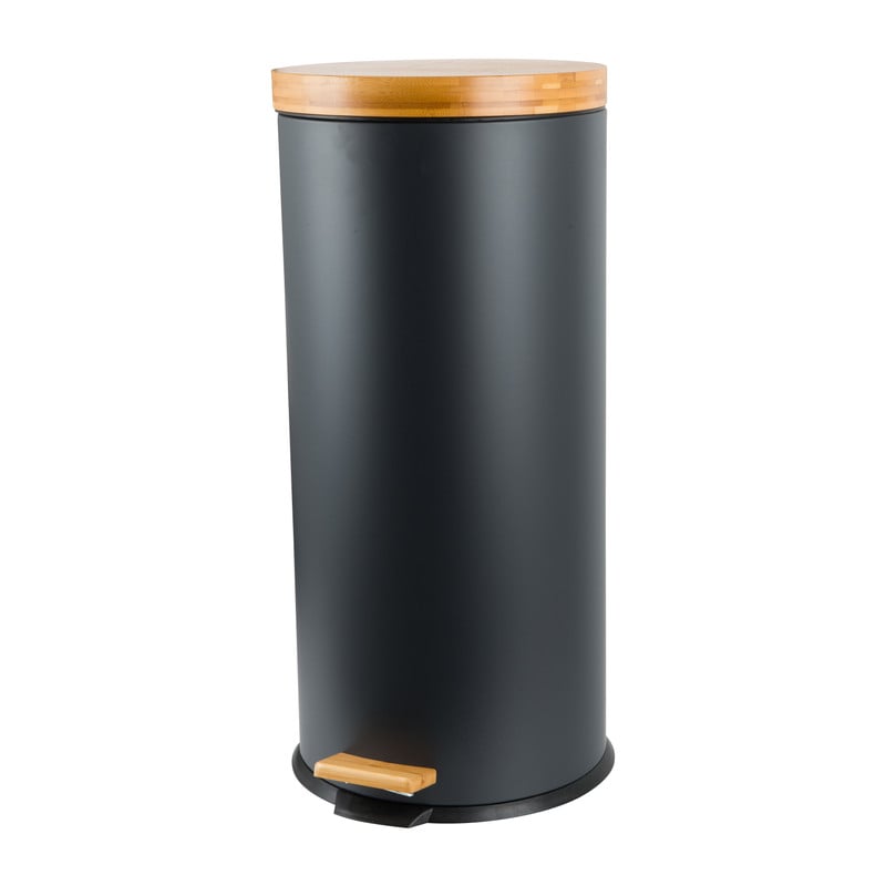 Pedaalemmer met bamboe deksel - 30 liter