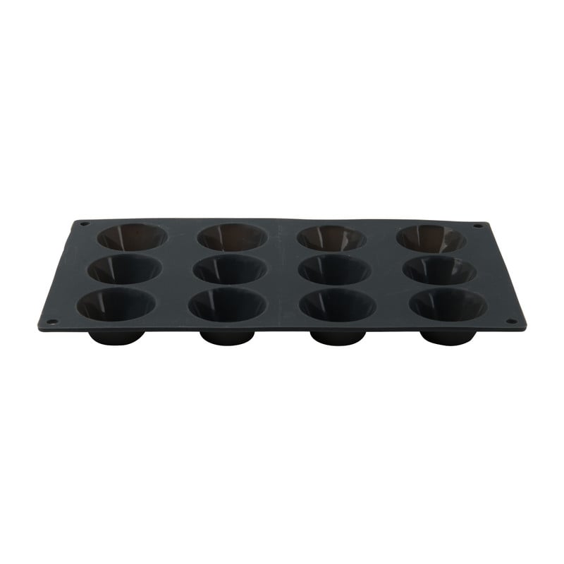 Cupcakevorm siliconen - grijs - 30x17.5x2 cm