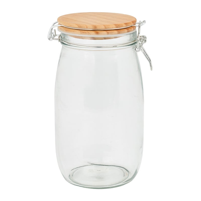 Weckpot met houten deksel - 1.5 liter