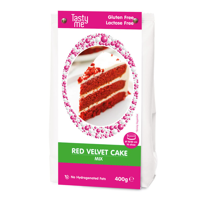 Tasty me red velvet cake - glutenvrij en lactosevrij - 400 gram