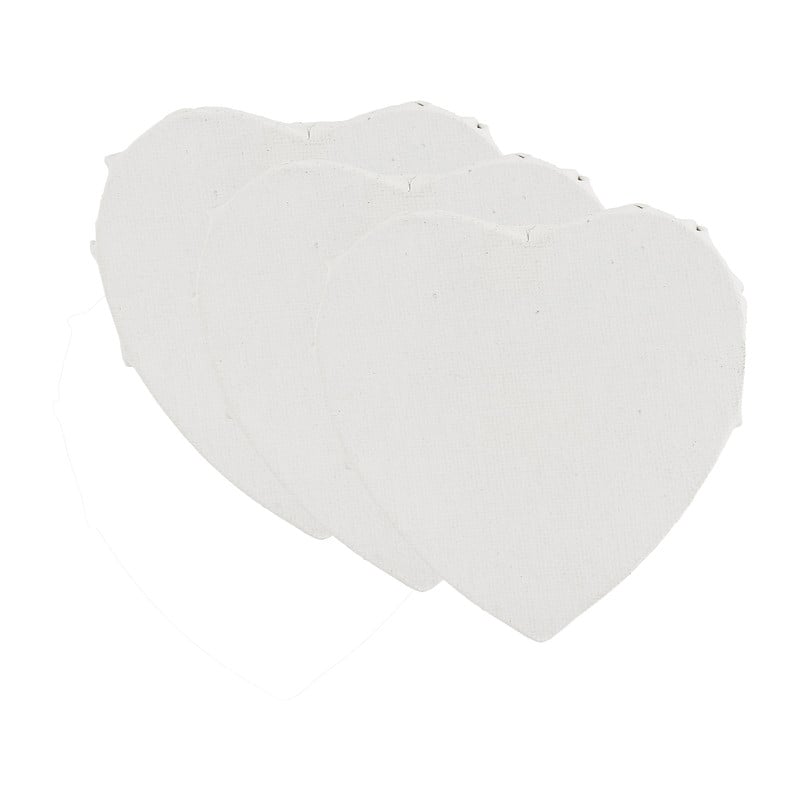 Schildersdoek hart - set van 3 - 10 cm