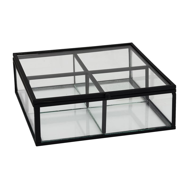 Theedoos - 15x15x5.5 - zwart