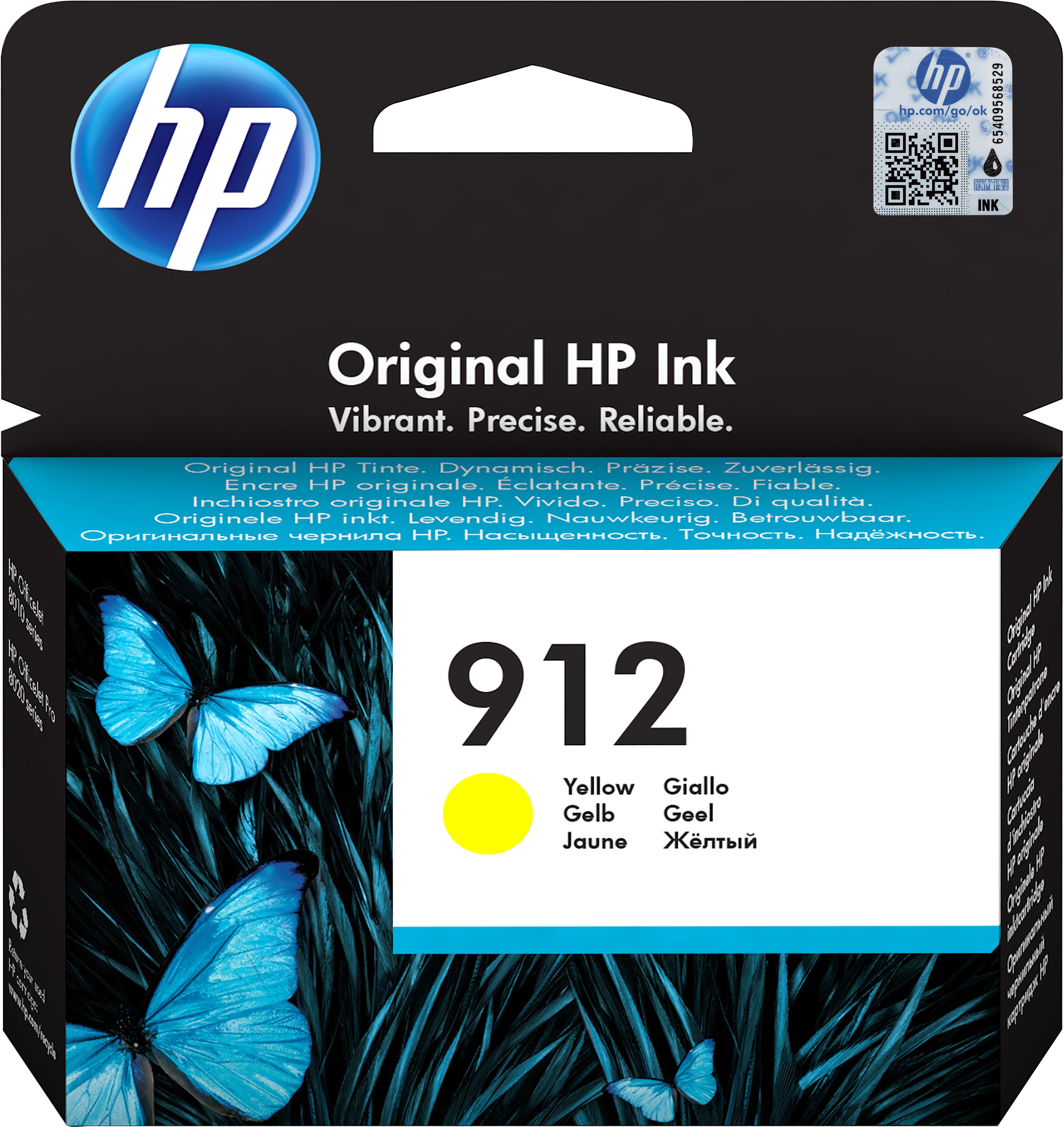 HP 912 cartridge Yellow Inkt Geel