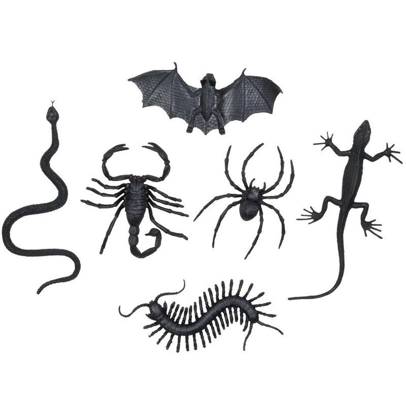 Griezel enge halloween beestjes assortiment 12x stuks -