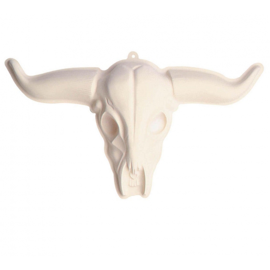 Western thema decoratie 3D pvc schedel stier 75 x 43 cm -