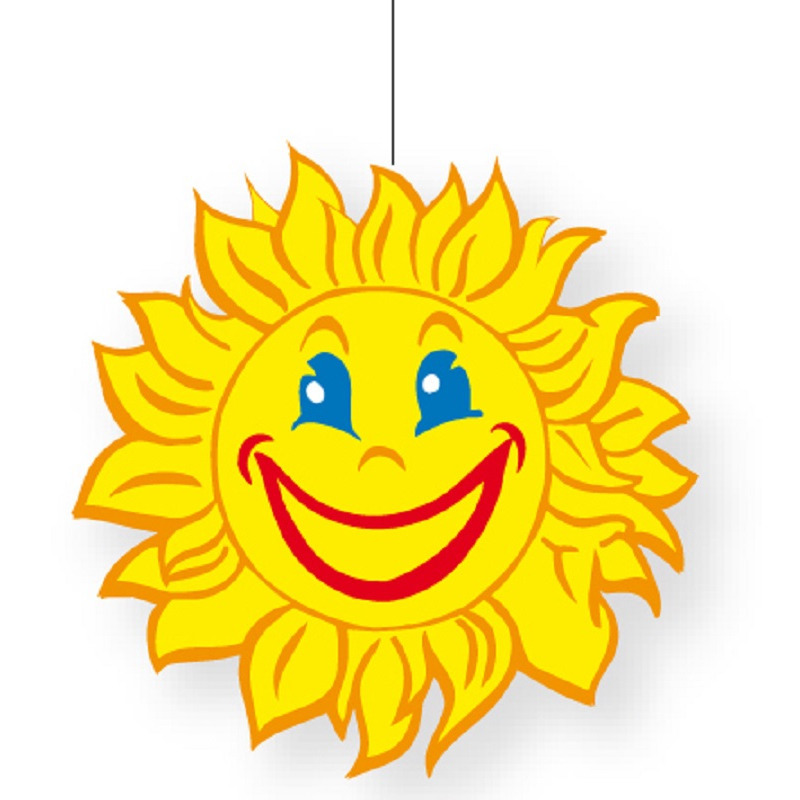 Zomer/lente feest thema zon versiering 28 cm van karton -
