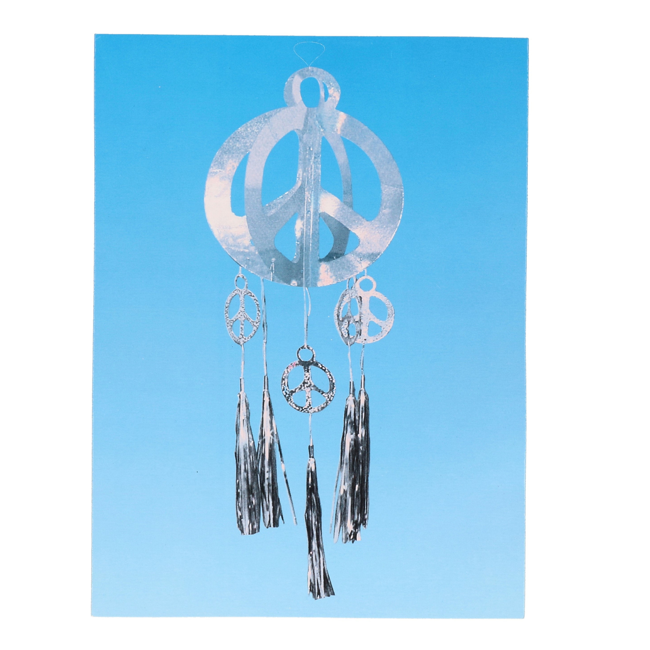 Peace teken hangdecoratie jaren 60 Hippie feest thema van 80 cm -